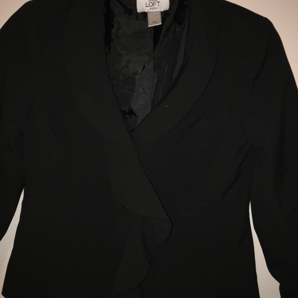 ANN TAYLOR BLACK BLAZER, Women petites 00P